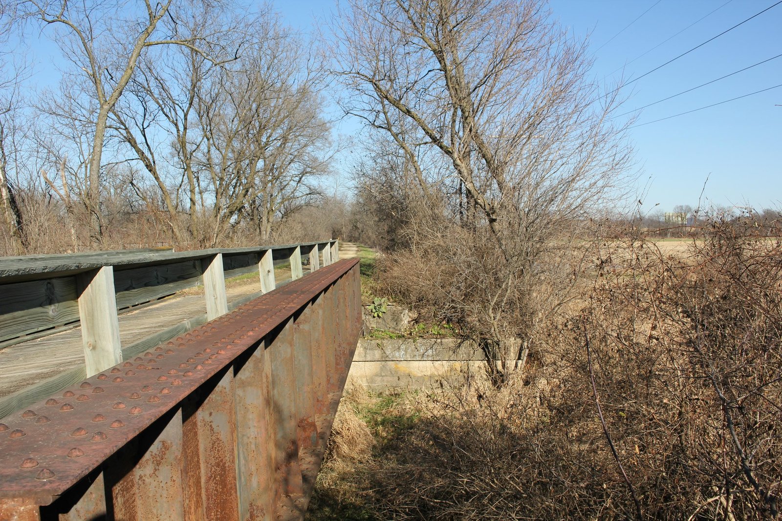 Looking east